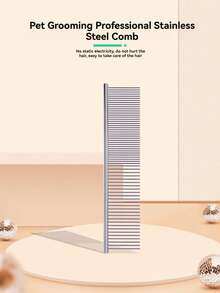 Bộ 3 lược chải lông cho thú cưng (chó mèo) bằng thép không gỉ, đơn giản, dễ vệ sinh. - Xem 4
