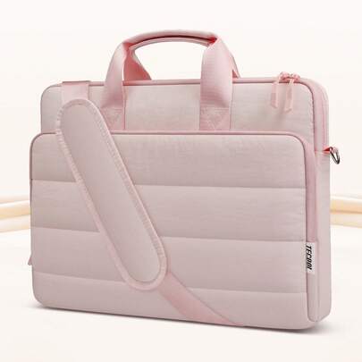 TECOOL 14-17.3 Inch Laptop Bag, Puffy Quilted Laptop Briefcase Shoulder Bag, Waterproof Laptop Messenger Bag Fits 15.3 Inch Air, 15.4 Inch 16 Inch Pro, 14-17.3 Inch HP Laptops And Other Brands