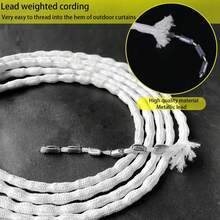 3/5/8/10m Curtain Lead Tape, 20g/M, Curtain Weight, Outdoor, Smooth Hanging, Lead Chain, Curtain Weight, Cuttable, Suitable For Mosquito Nets And Curtain Fabrics - F-White - View 4