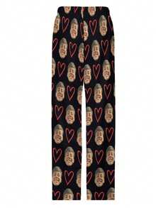 Custom Face And Pet  Pants And Lounge Pants, Print Your Personalized Face Images Digitally On The Sleepwear. Perfect For Christmas, Thanksgiving, Halloween, Anniversaries - Multicolor - View 2