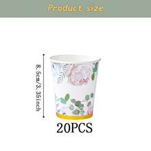 Bộ đồ dùng ăn uống dùng một lần họa tiết hoa đỏ và vàng kim, đĩa tiệc 7/9 inch, đĩa giấy, cốc, khăn ăn dùng một lần, thích hợp cho các dịp lễ, đám cưới, lễ đính hôn, sinh nhật, tiệc tùng, lễ kỷ niệm. - Nhiều màu - Xem 6