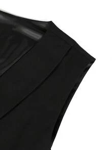 Áo vest cưới hai hàng khuy cho chú rể, áo gile công sở dáng ôm đa năng. - màu đen - Xem 6