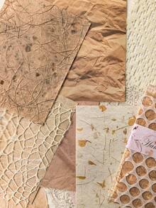 15pcs/Pack Vintage Soft Floral Botanical Mesh Background Decorative Paper, DIY Collage Material - BQ1052 - View 2