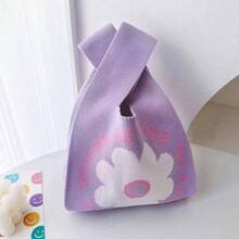 1 chiếc túi đeo tay họa tiết hoa mùa xuân, túi xách đan hình hoa tulip dễ thương, ví nhỏ tiện dụng cho học sinh đi làm, túi đan họa tiết hoa nhẹ nhàng, màu macaron + trang trí hoa nhỏ, đáng yêu và mang lại cảm giác thư thái. - Nhiều kiểu dáng - Xem 8