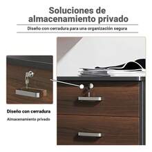 4-Drawer Filing Cabinet Organizer With 4 Wheels - Black - View 6