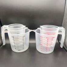3pcs/Set Plastic Measuring Cups, Transparent With Measurement Markings, Kitchen Baking Measurement Tool Set - White - View 20