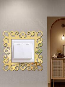 4 miếng dán gương trang trí ren bằng acrylic cho công tắc điện, miếng dán gương trang trí, miếng dán công tắc ren, miếng dán tường trang trí công tắc gương, thích hợp để trang trí công tắc phòng khách và phòng ngủ, trang trí nhà cửa, phòng tắm, trang trí phòng dễ thương. - A - Xem 5