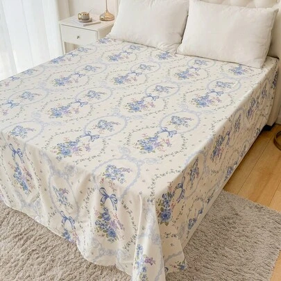 1 bộ ga trải giường in hoa bằng vải polyester nhẹ 100%, thoáng khí, trang trí phòng ngủ, phù hợp cho người lớn và thanh thiếu niên.