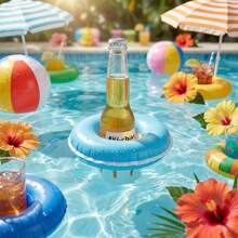 Floating Pool Cup Holder, 3D Printed Pool Drink Holder, Floating Beverage Rack For Swimming Pool, Poolside Storage Tray, Pool Party Essentials For Family Outdoor Summer - A - View 6