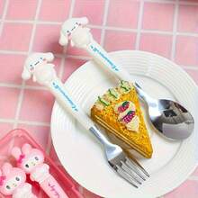 Bộ đồ ăn và thìa hoạt hình Sanrio 2 món gồm Hello Kitty Black Beauty, Yugai Dog, My Melody và Pompompurin, thích hợp cho các buổi họp mặt gia đình, dã ngoại, cắm trại và ký túc xá, quà tặng sinh nhật, Ngày của Mẹ, nhà hàng, nhà bếp, phụ kiện du lịch, đám cưới, sự lựa chọn hoàn hảo cho mọi mùa. - Nhiều màu - Xem 4