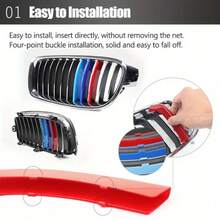 1set 3pcs M-Color For BMW Grille Insert Trims Stripe Car Grille Trim Clip For 3 Series F30 2013-2019 8 Rods 11 Rods - B - View 5
