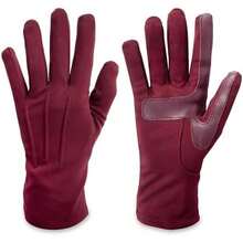 Isotoner Women's Spandex Cold Weather Stretch Gloves With Warm Fleece Lining - One Size-plum - View 5