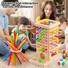 Tabuleiro de Quebra-cabeça 2 em 1 para Crianças, Inclui Lápis de Cor, Brinquedo Interativo Pais-Filhos, Jogo de Integração Sensorial, Brinquedo de Quebra-cabeça, Jogo de Pensamento Lógico, Exercício de Coordenação Motora, Combinação de Cores, Brinquedo Interativo Familiar - Multicolorido - Visão 4