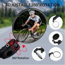 2pcs/Set Bicycle Rearview Mirrors With Wide Angle Convex Lens, 360 Degree Rotatable, Foldable Design, Ideal Accessory For Black Bicycles - Multicolor - View 10