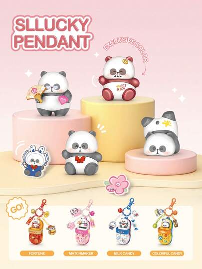 LOZ 500+ pezzi Ciondolo con perline a forma di panda carino, ciondolo a forma di orso cartone animato, decorazione per zaino, giocattolo di costruzione a blocchi, souvenir da collezione, regalo di compleanno per ragazze, bomboniera per feste