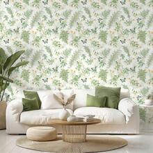 1 Cuộn Giấy Dán Tường Tự Dính Họa Tiết Hoa và Bướm Phong Cách Bohemian, Giấy Dán Tường Phong Cách Đồng Quê Tươi Mát, Giấy Dán Tường PET Không Mối Nối, Chống Thấm Nước, Dễ Dán Và Tháo Gỡ, Thích Hợp Cho Nhà Bếp, Phòng Ăn, Phòng Khách, Lối Vào, Phông Nền Sofa, Phòng Học, Đầu Giường Phòng Ngủ, Trang Trí Tường TV, Sửa Chữa Tủ/Tủ Quần Áo, Trang Trí Nhà Thuê, Ghép Thẳng, 17.32x118.11/196.85/393.7 Inch - Hoa và bướm - Xem 5