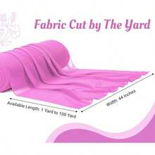 Pack Of 5 Yard Con Faic Seer Soft Draping Faic Bolt  Wedding Party Backdrop Arc Ration Apparel Idal Dress Sewing DIY Craf Solid Gauze Faics 44" Wide - Bubblegum Pink - Bubblegum Pink - View 4