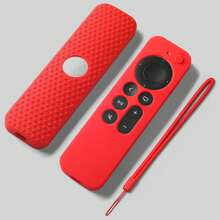Silicone Protective Case Compatible With Apple TV 4K Series Remote Control, 2nd/3rd/6th/7th Generation, Dot-Patterned Thickened Design, Includes Wrist Strap (Remote Control Not Included), Suitable For Home Use - Multicolor - View 17