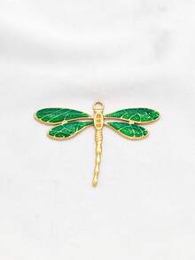 1件蜻蜓主题不锈钢吊坠，适合日常佩戴 - 金黃色 - 查看 8