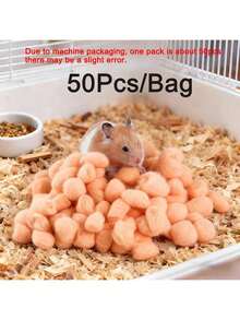 50pcs/Pack Winter Warm Small Pet Supplies - Colorful Small Pet Nest Pad, Suitable For Hamsters, Teddy Bears, Hedgehogs, Etc., Soft & Comfortable Habitat, Easy To Clean Pet Cage Accessories (Multiple Colors Available) - Multicolor - View 11