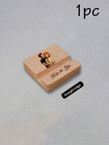 Cute Minimalist Basic Wooden Customized Phone Stand Custom Photo & Name Phone Stand, Personalized Couple Image Phone Holder For Desk Office Video Watching Daily Use, Cute Cartoon Photos, Minimalist Aesthetic Mobile Stand Gift For Mother'S Day Birthday, Customized Picture Dock For Friends Family Couple, Customizable Name Unique Keepsake Present Mother'S Day Mom Anniversary Gift - Multicolor - View 11