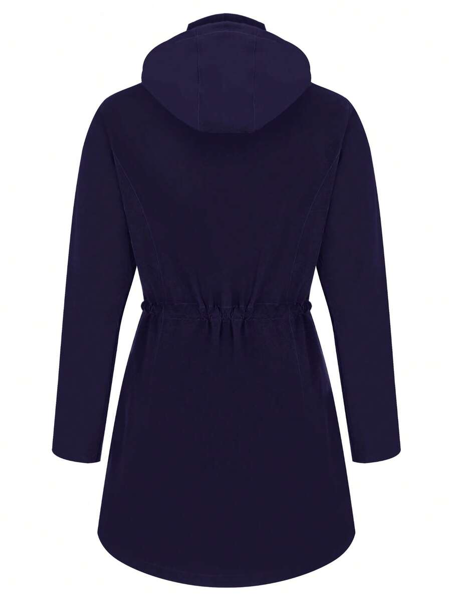 Women Coats - Navy Blue - View 1