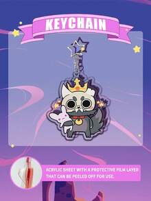 Cute Acrylic Keychain, King & Lumity Anime Bag Charm, Phone Pendant, Kawaii Gift For Anime Fans, Birthday, Halloween, Christmas, Valentine's Day - Multicolor - View 8