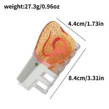 1pc Acetate Hair Claw In The Shape Of A Support Stick Summer Outfits Hair Clips Beach Accessories - Multicolor - View 10