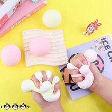 柔软多彩可塑形流体麻糬球，创意马卡龙色软蓬松面粉球减压解压玩具，便携配件，节日及生日礼物，送给亲朋好友 - 彩色 - 查看 1