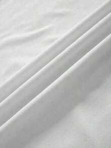 Camiseta de manga corta para mujer, cuello redondo, estampado de letras, casual, versátil, para uso diario. - Blanco - Ver 5
