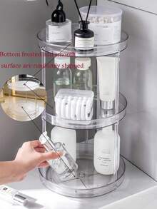 三层/两层/单层360°旋转化妆品收纳架，化妆品展示架，香水收纳盒，浴室托盘，浴室置物架，适用于存放和整理香水、护肤品、化妆刷、沐浴露、浴室配件，也可作为房间装饰，或作为圣诞节和情人节礼物。 - 彩色 - 查看 13