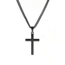 1 chiếc dây chuyền mặt chữ thập bằng thép không gỉ, kiểu xoắn, mạ vàng 18k, khắc tên theo yêu cầu. - Nhiều màu - Xem 14