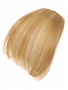 Hairbangs Air Bangs Clip-On Wig Without Temples, Synthetic Straight Bangs, High-Temperature Fiber Wig Bangs - Black - View 2