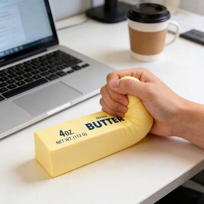 2026 Nuevo - 1 pieza - Juguete antiestrés con forma de pan de mantequilla alargado - Con aroma a crema de miel - Regalo del Día de San Valentín - Regalo para el amante - Decoración suave y apretable - Figura antiestrés de rebote lento