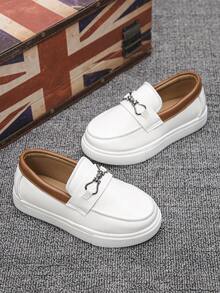 1 par de zapatos casuales unisex para niños, de moda con estilo retro, ligeros y cómodos para uso diario, antideslizantes, aptos para todas las estaciones - Blanco - Ver 2