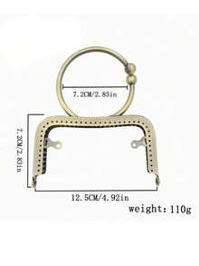 Armação de Bolsa Vintage de Metal com Alça, Alça Suave em Formato de O, Armação de Porta-Moedas Retrô para Projetos de Costura DIY, Ideal para Confecção de Clutches, Carteiras e Bolsas, Adequado para Entusiastas de DIY, Artesãos, Costureiras e Presenteadores, Perfeito para Projetos de Bolsas Feitas à Mão, Oficinas de Artesanato e Presentes Personalizados, Material de Liga Durável, Ferragens Versáteis de Bolsa para Criação de Bolsas Personalizadas - Multicolorido - Visão 9