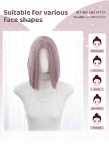 Tóc giả tổng hợp dài 12 inch với kiểu tóc thẳng tự nhiên, màu hồng gỉ tuyệt đẹp. Được làm từ sợi chịu nhiệt để đảm bảo độ bền. Bộ tóc giả này hoàn hảo để sử dụng hàng ngày, mang lại vẻ ngoài tự nhiên và chân thực. - Màu hồng gỉ - Xem 2