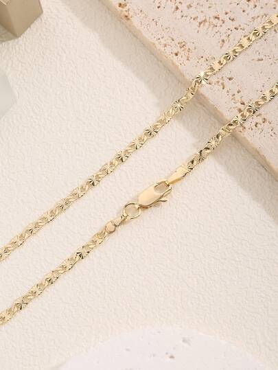 1 pieza Collar clásico de cobre de 3.0mm con patrón de copo de nieve, adecuado para festivales, uso diario, salidas, gran regalo para amigos y novias