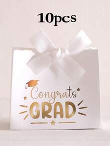 2026 Graduation Gift Box Set, Red White Black 3 Colors "Congrats Grad" Celebration Edition, Graduation Party Candy Gift Box, Elegant Party Supplies - View 16