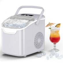 Havato Countertop Ice Maker 9 Bullet Ice Cubes In 6 Mins, 26.5lbs/24Hrs, Ice Maker Machine With Self-Cleaning, Basket And Scoop For Home Office Kitchen Bar Party, White - US A Type Plug(110-127V) - View 1