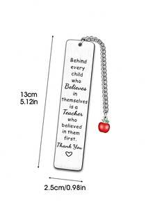 Cảm ơn thầy cô, Quà tặng, Thẻ đánh dấu sách, Giáo viên nam/nữ, Quà sinh nhật, Thường ngày, Tiệc tùng, Dễ thương, Thanh lịch, Thép không gỉ, Tiệc - Bạc - Xem 4