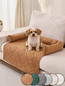 1pc Pet Bed With Unique Soft Cushion. This Pet Sleeping Pad Is Soft And Skin-Friendly, With Non-Slip Bottom. Durable And Scratch-Resistant, Machine Washable For Easy Cleaning. Suitable For Small, Medium And Large Dogs As Well As Cats, Ideal For Year-Round Use. - Orange - View 1