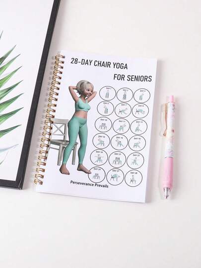 1PC Weight Loss Notebook For Exercise Suitable For Women Over 60, Exercise Log Book, Home Fitness Record Book