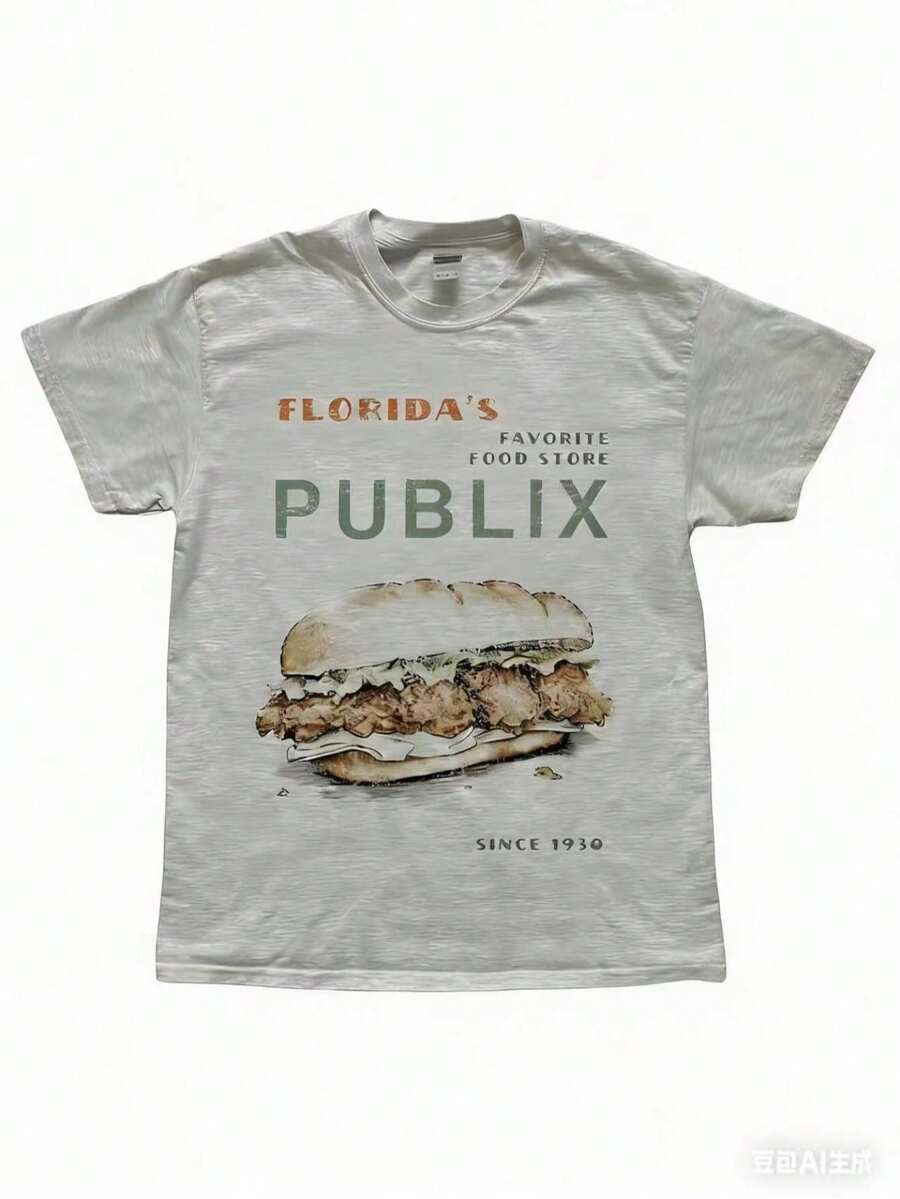 Cozy Publix Shirt, Pub Sub Vintage StyleShirt, Publix Sub Fans, Floridas FavoriteGrocery Store, Florida SupermarketMenswear Top Underwear Tshirt - 灰色 - 查看 1