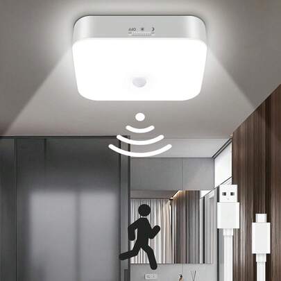 Đèn trần không dây cảm biến chuyển động, độ sáng cao 500 lumen, pin sạc 10000mAh, chế độ ngày/đêm, thích hợp cho lối vào, nhà bếp, hành lang, nhà để xe.