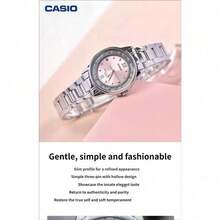 Đồng hồ nữ cao cấp Casio LLTP-1391D-4A mặt hồng, dây thép không gỉ, đính pha lê, máy quartz. - Một cỡ - Xem 10
