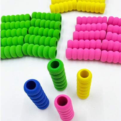5pcs Soft Foam Handle Grips, Suitable For Crochet Hooks, Knitting Needles, Etc. Ergonomic Grip Sleeves For DIY Crafts