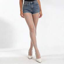 1 đôi tất họa tiết kim cương mới, tất đen trong suốt, tất lụa trắng tinh khiết họa tiết kim cương, tất nhung, chống xước, bền chắc dành cho nữ. - Nhiều màu - Xem 4