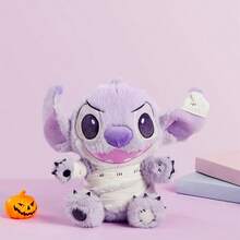 Miniso 迪士尼顽皮系列绷带史迪奇坐姿玩偶，柔软毛绒材质，儿童安抚玩具，桌面摆件（1个） - 淡紫色 - 查看 6