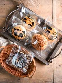 100/200 túi đựng bánh mì trong suốt, túi đựng thực phẩm, túi tự dán đựng bánh donut, túi đựng bánh mì - Túi nhựa trong suốt bảo quản thực phẩm cho bánh mì tươi, đông lạnh, bánh mì sandwich và bánh donut. - Trong suốt - Xem 2